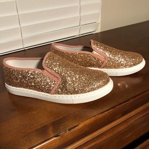 Rose gold glitter shoes